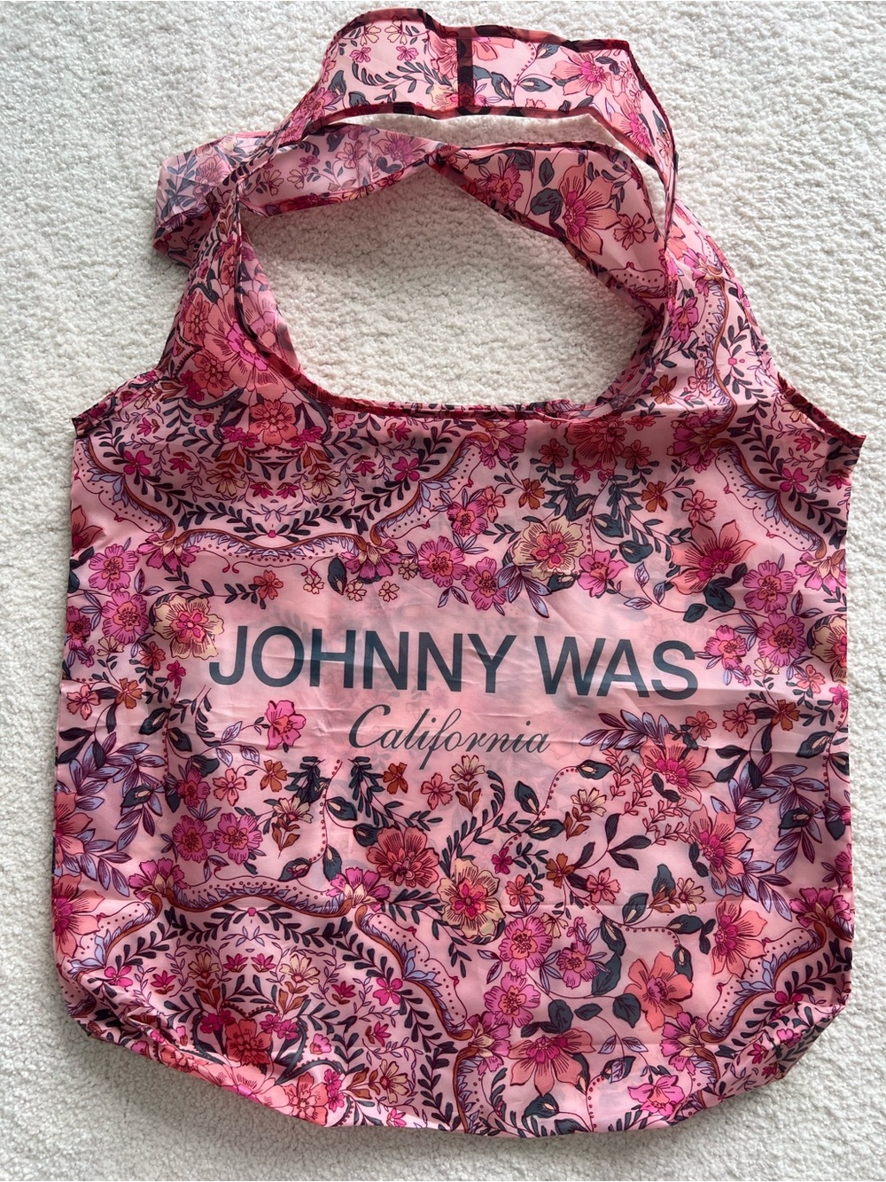 Johnny Was Pink Floral California Reusable Tote